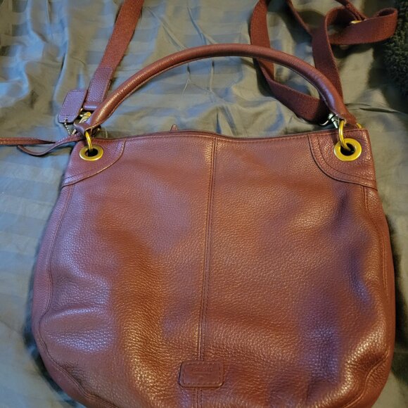 Burgundy Fossil Cross-body satchel - Picture 6 of 16